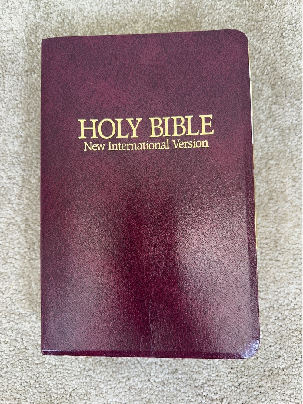 NIV Holy Bible Burgundy Indexed Thumb Tabs Zondervan Christian Study Reference